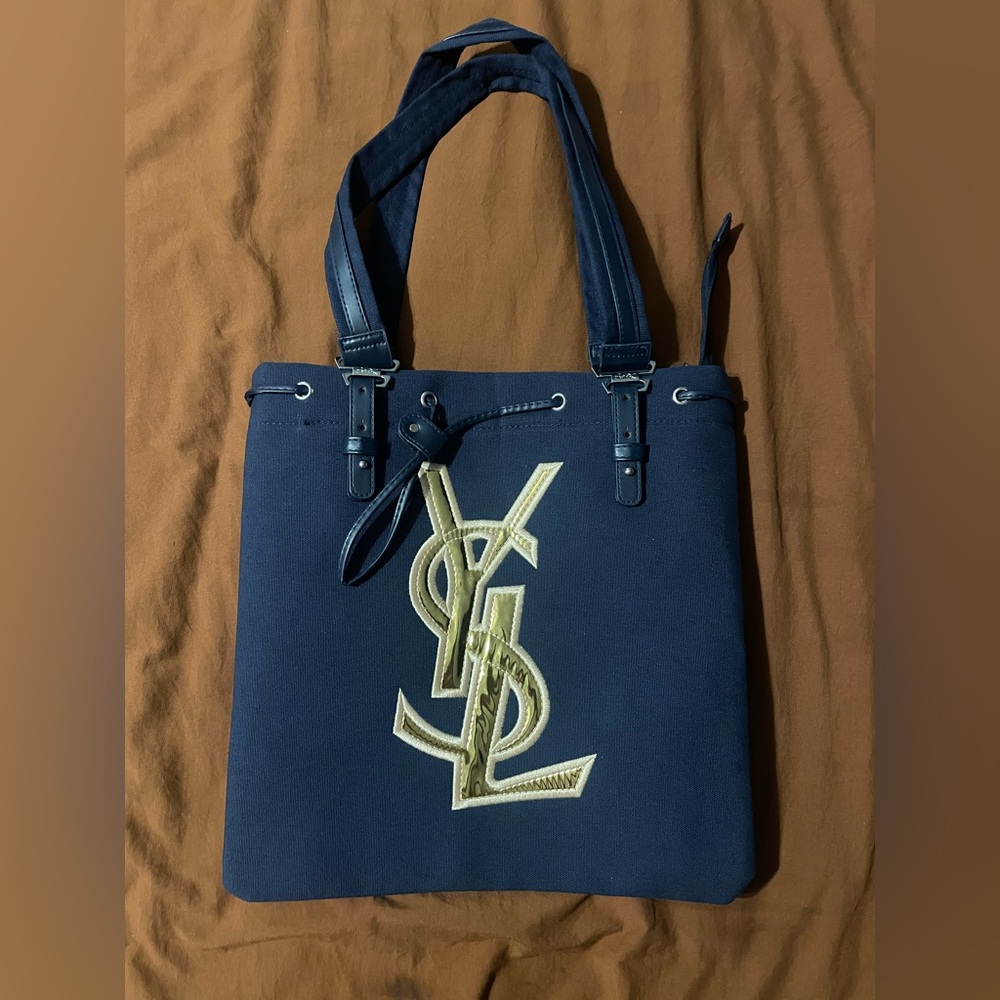 YSL Navy Blue Tote Bag (GWP)